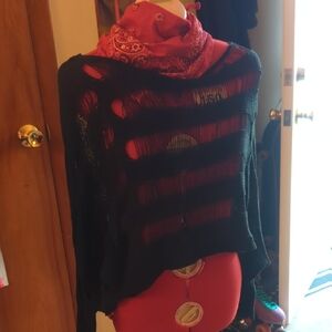 Nollie Black Off-the-Shoulder Sweater